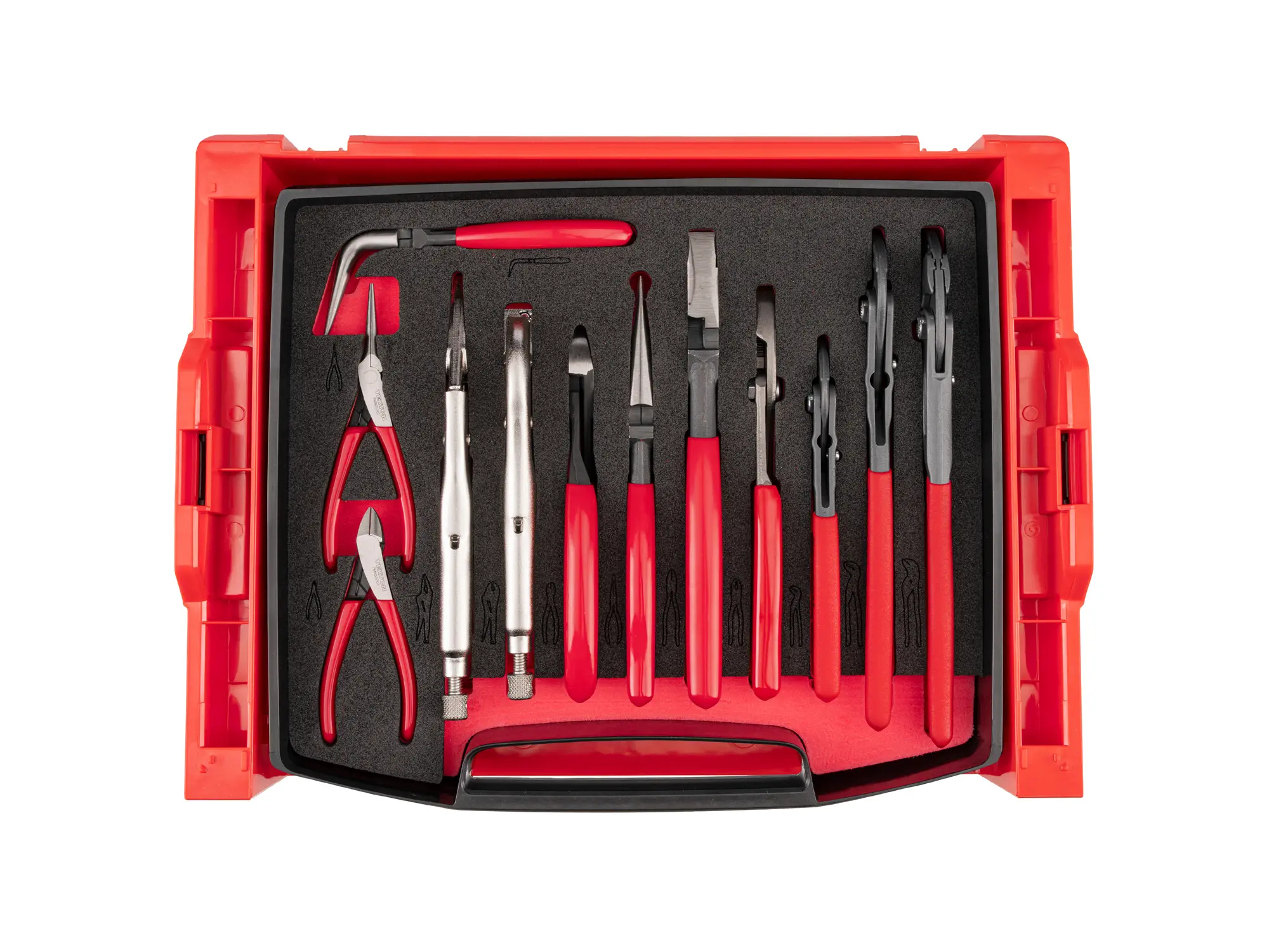 12-Piece Pliers Set in case with foam