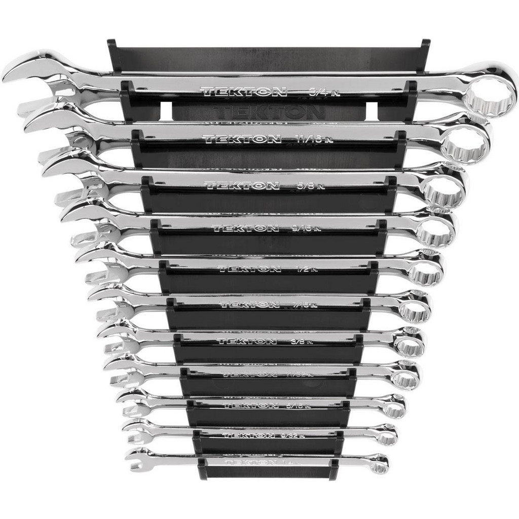 Combination Wrench Set with organizer rail